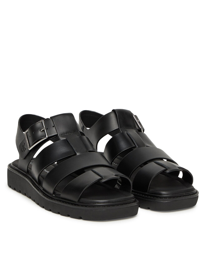 Calvin Klein Jeans Sandały Calvin Klein Jeans Sq Molded Sdl Fisherman Mg Wn YW0YW01700 Czarny