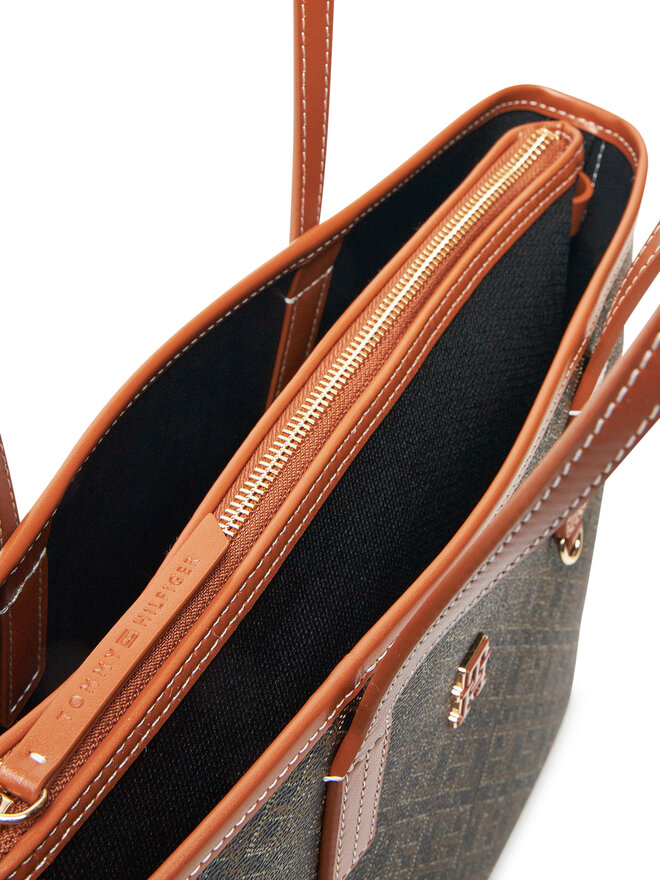 Tommy Hilfiger Torebka Tommy Hilfiger Th Monoplay Leather Mini Tote AW0AW17415 Czarny