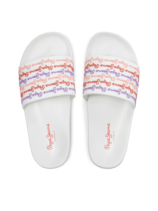 Pepe Jeans Şlapi Pepe Jeans Slider Set W PLS70145 Alb
