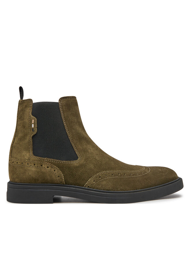 BOSS Kotníková obuv s elastickým prvkem Boss Calev 50523007 Khaki