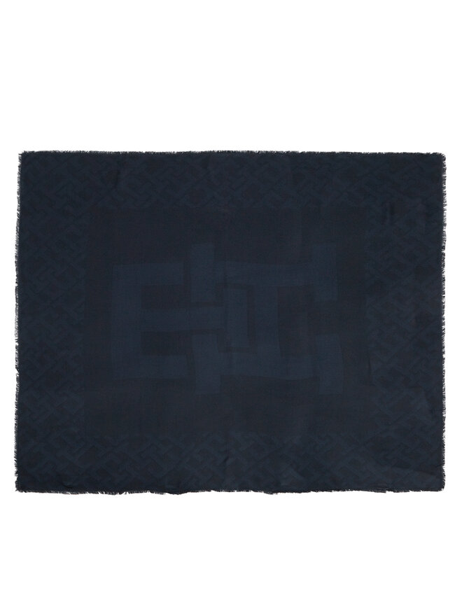 Tommy Hilfiger Šátek Tommy Hilfiger Essential Chic Large Square AW0AW15790 Tmavomodrá