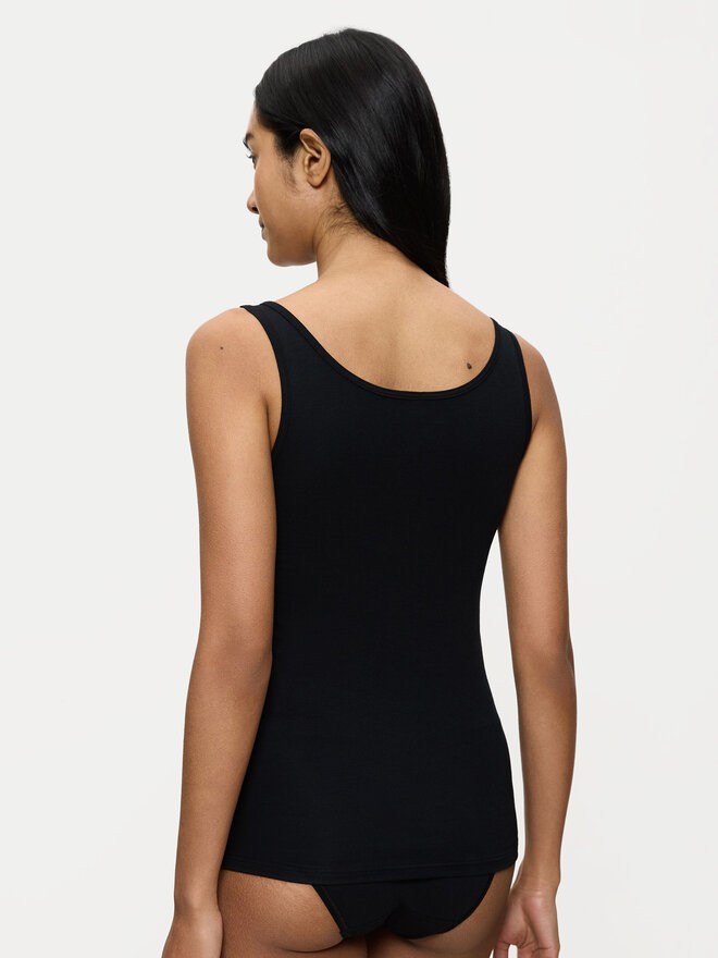 Triumph Triumph Top Sense Of Cotton 10224974 Schwarz Slim Fit