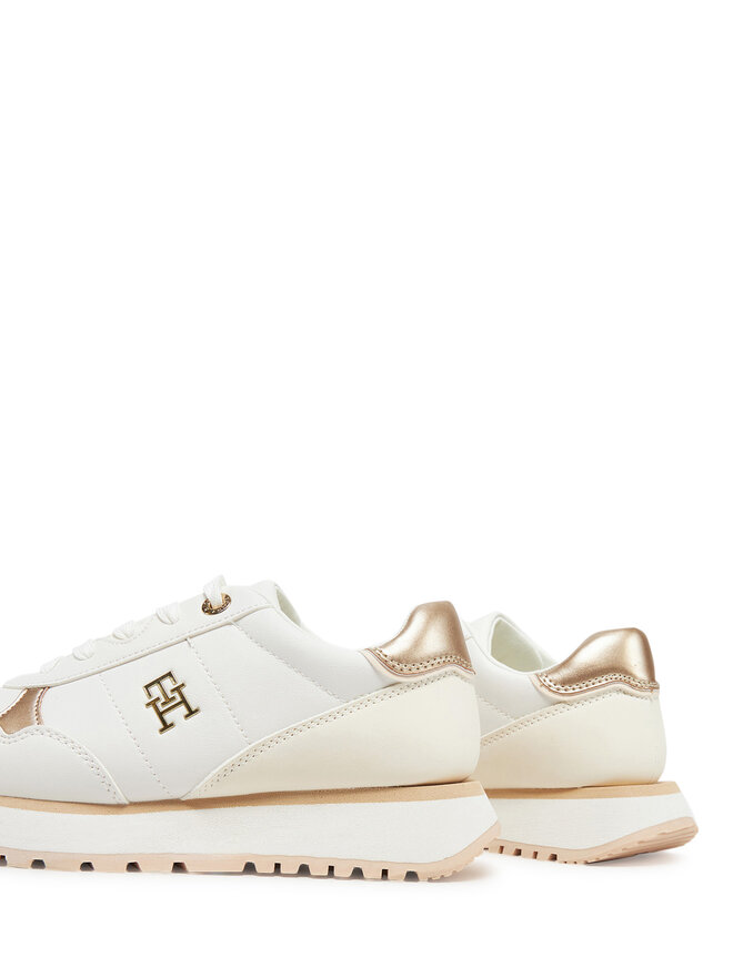 Tommy Hilfiger Sneakersy Tommy Hilfiger Low Cut Lace-Up Sneaker T3A9-33759-1355 S Écru