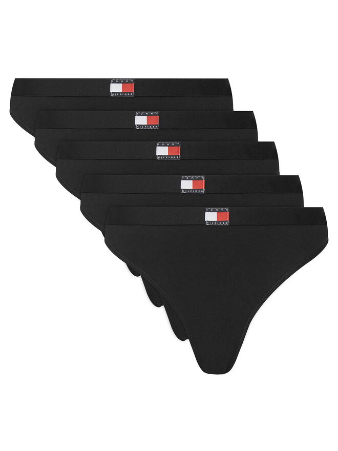 Tommy Hilfiger Tommy Hilfiger 5er-Set Stringtangas UW0UW05642 Schwarz