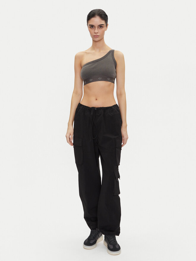 adidas adidas Felső Ribbed JC7558 Szürke Slim Fit