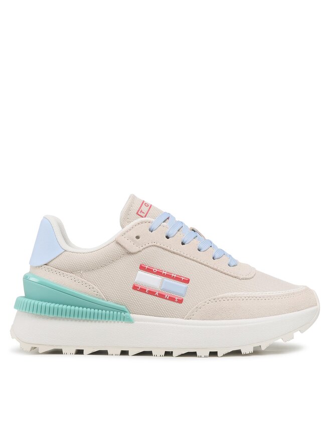 Tommy Jeans Sneakersy Tommy Jeans Tech. Runner EN0EN02028 Béžová