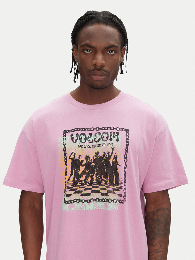 Volcom Volcom Camiseta Filip Rygalski A4312506 Rosa Loose Fit