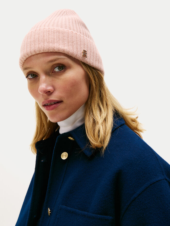 Tommy Hilfiger Σκούφος Tommy Hilfiger Th Cashmere AW0AW17772 Ροζ