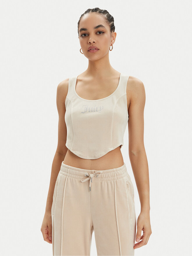 Juicy Couture Juicy Couture Felső Camina JCWCT23305 Bézs Slim Fit