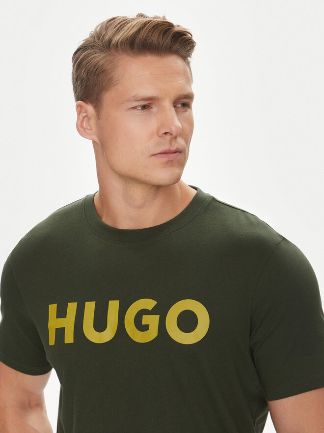 HUGO HUGO Футболка Dulivio 50467556 Зелений Regular Fit