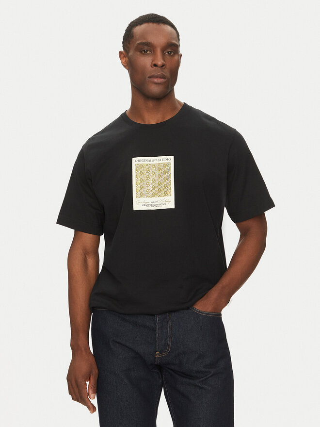 Jack&Jones Jack&Jones Marškinėliai Islington 12273019 Juoda Loose Fit