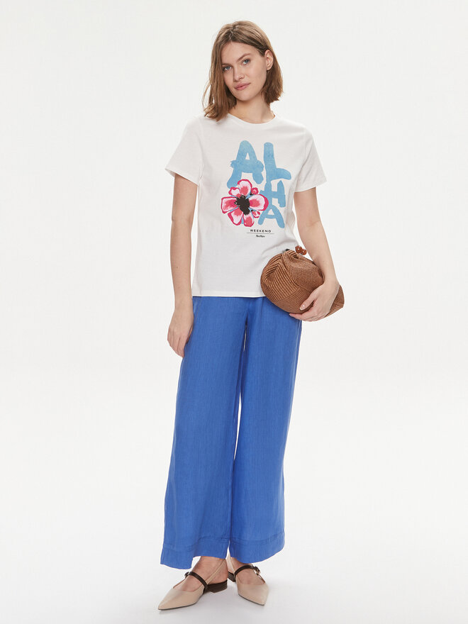 Weekend Max Mara Weekend Max Mara Camiseta Yen 2415971052 Blanco Regular Fit