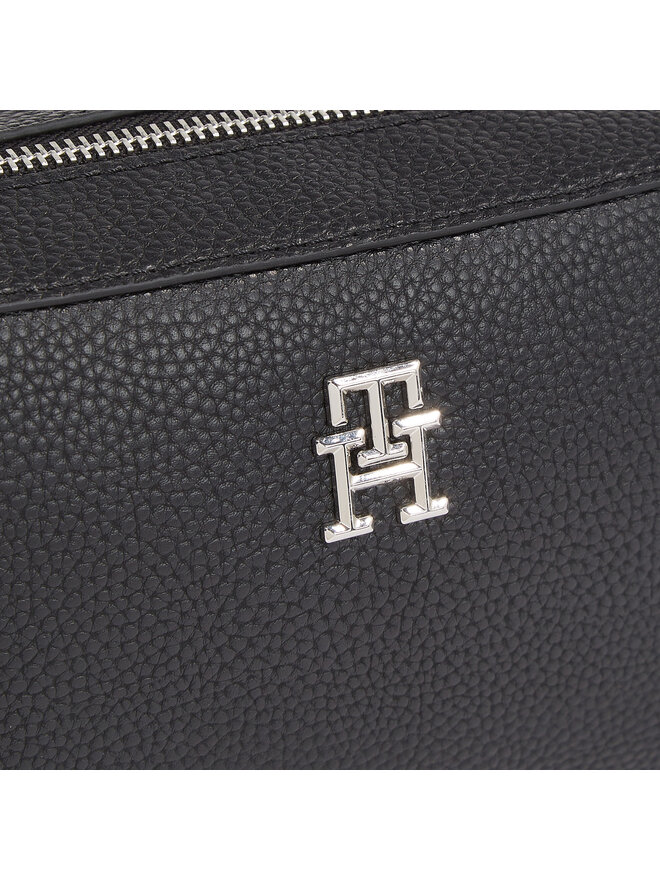 Tommy Hilfiger Handtasche Tommy Hilfiger Th Emblem Camera Bag AW0AW15179 Schwarz