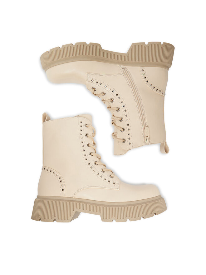 DeeZee Botines planos DeeZee HX24026-1 Écru