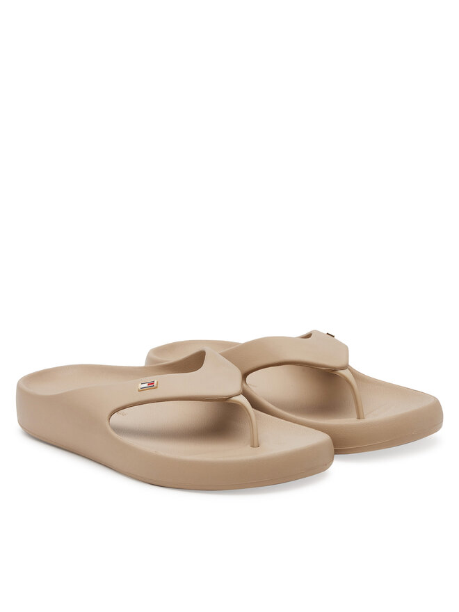 Tommy Hilfiger Japonki Tommy Hilfiger Th Comfort Beach Sandal FW0FW08522 Beżowy
