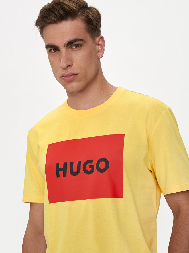 HUGO Hugo T-Shirt Dulive222 50467952 Gelb Regular Fit