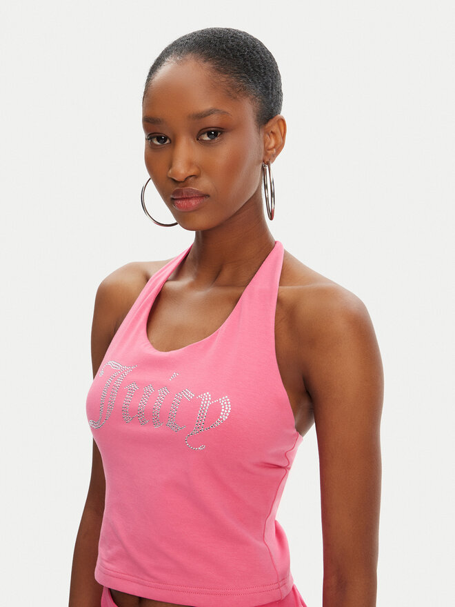 Juicy Couture Juicy Couture Топ Tied JCWCT125306 Рожевий Slim Fit