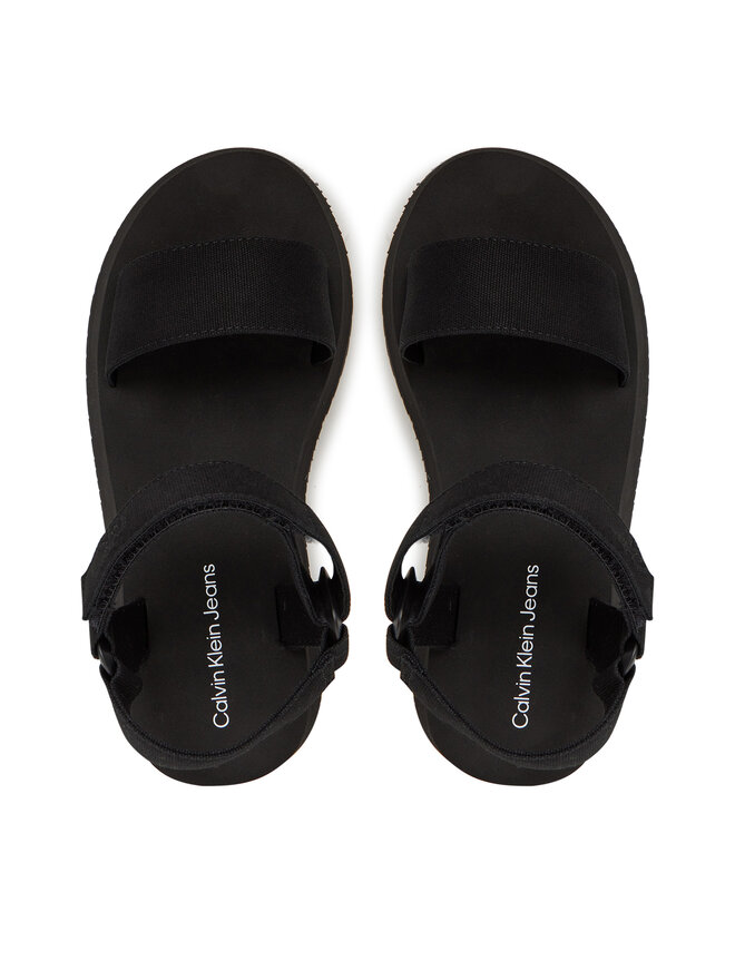 Calvin Klein Jeans Sandały Calvin Klein Jeans Sandal Velcro Webbing Mg YW0YW01693 Czarny