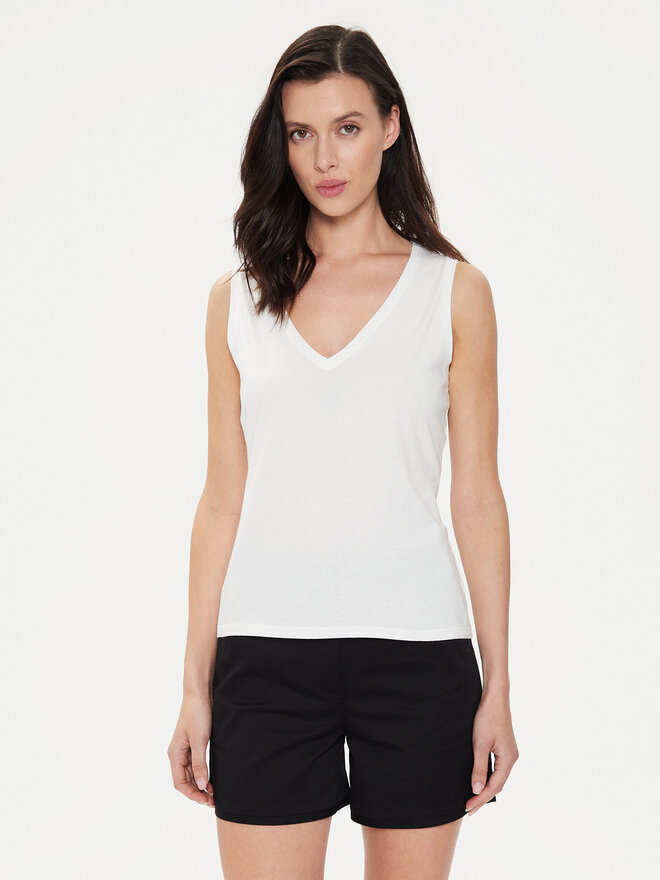 Sisley Sisley Top 3I1XLH00S Weiß Regular Fit