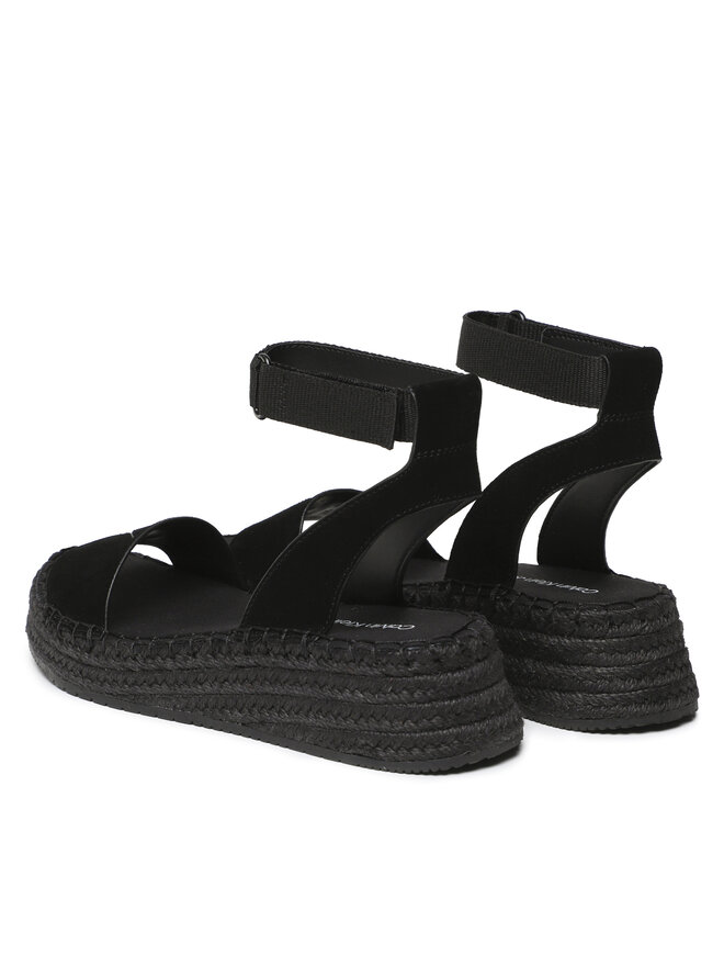 Calvin Klein Jeans Еспадрили Calvin Klein Jeans Sporty Wedge Rope Su Con YW0YW00977 Черен