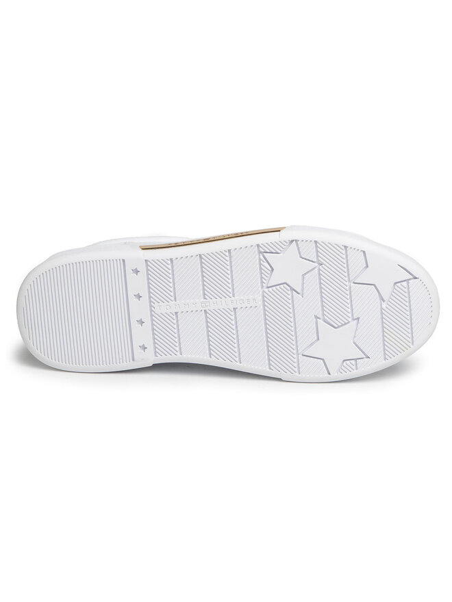 Zapatillas Tommy Hilfiger Branded Outsole Metallic Sneaker FW0FW04707 Blanco zapatos.es