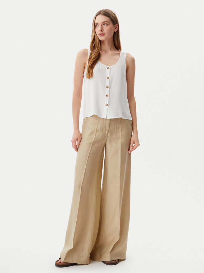 Vero Moda Vero Moda Τοπ Bumpy 10325830 Λευκό Standard Fit