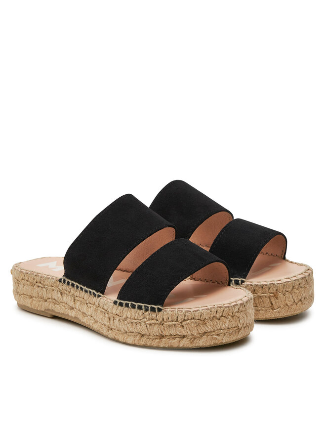 Manebi Espadrilky Manebi Hamptons Double Sole 2 Bands Sandals K 1.0 JB Černá