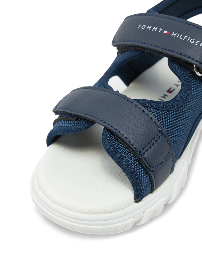 Tommy Hilfiger Sandały Tommy Hilfiger Velcro Sandal T1B2-33898-1591 S Granatowy