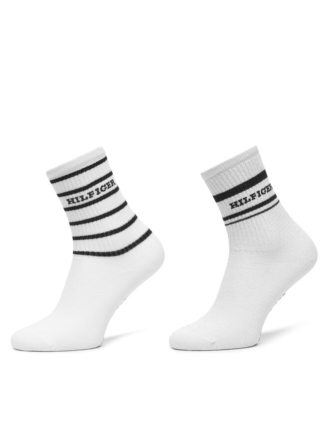 Tommy Hilfiger 2er-Set hohe Damensocken Tommy Hilfiger 701236457 Écru