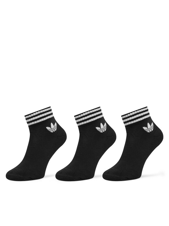 adidas Набір з 3 пар високих шкарпеток unisex adidas 3-Stripes JV7436 Чорний