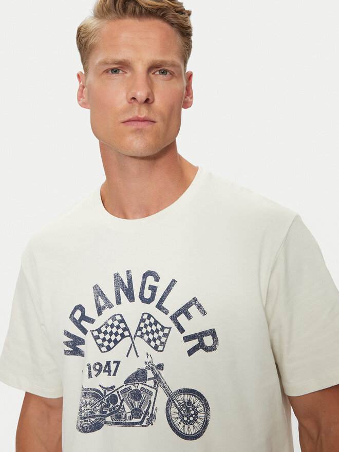 Wrangler Wrangler T-Shirt Americana 112357379 Weiß Regular Fit