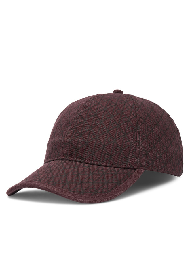 Calvin Klein Cap Calvin Klein Emblem Print W Leather Patch Cap LV04F5036G Dunkelrot