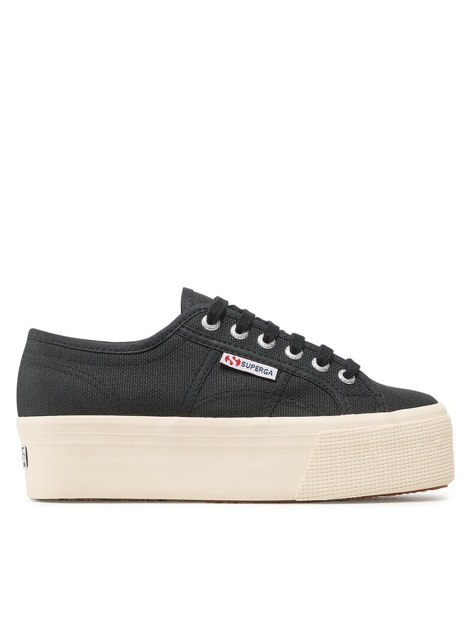 Superga black and white platform sale