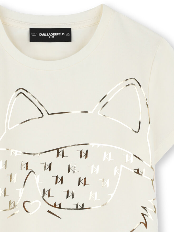 Karl Lagerfeld Kids Karl Lagerfeld Kids Camiseta Z30447 M Écru Regular Fit