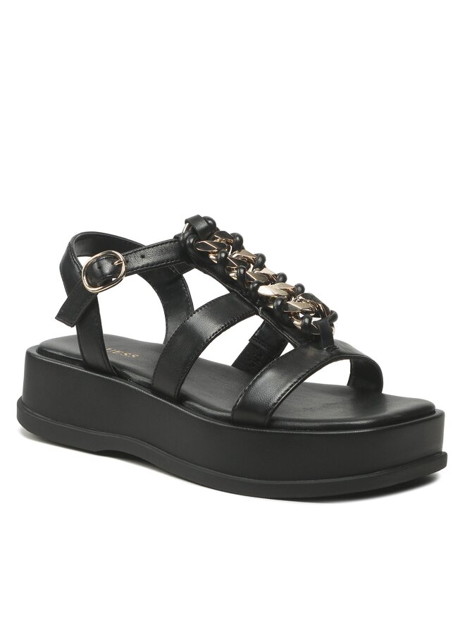 Guess Adalee3 Sue03, Zapatos Con Tacon Y Tira Vertical Mujer, Negro, 41 EU