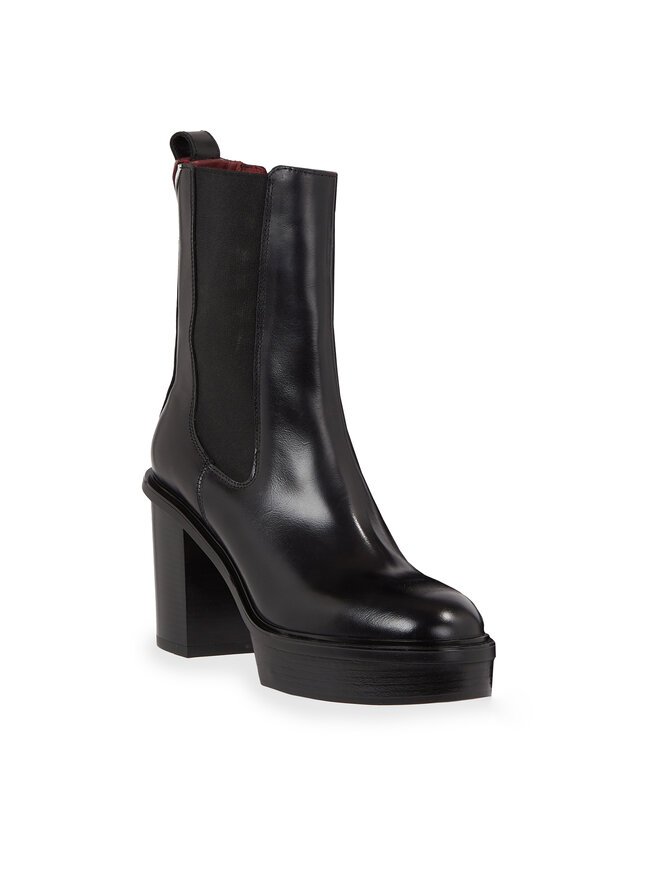 Tommy Hilfiger Botines Tommy Hilfiger Elevated Plateau Chelsea Bootie FW0FW07542 Negro