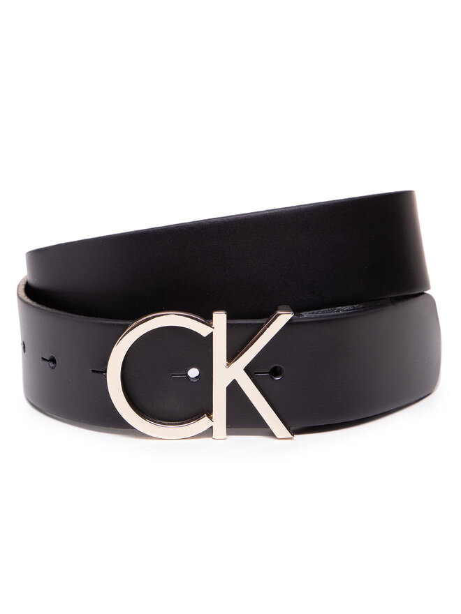Calvin Klein Pasek Damski Calvin Klein Ck Adj.Logo Belt 3.5Cm K60K602141 Czarny