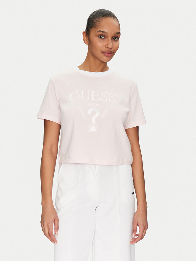 Guess Guess Marškinėliai V5GI18 I3Z14 Rožinė Boxy Fit