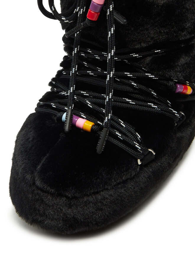 Moon Boot Śniegowce Moon Boot Icon Faux Fur BEADS80D1408990 Czarny