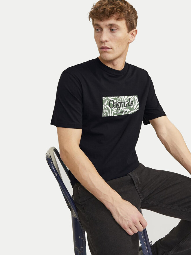 Jack&Jones Jack&Jones Marškinėliai Lafayette 12250436 Juoda Relaxed Fit