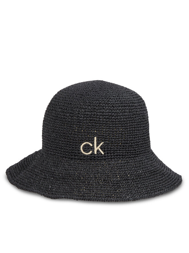 Calvin Klein Hut Calvin Klein Wide Brim Straw Bucket Hat K60K612914 Schwarz