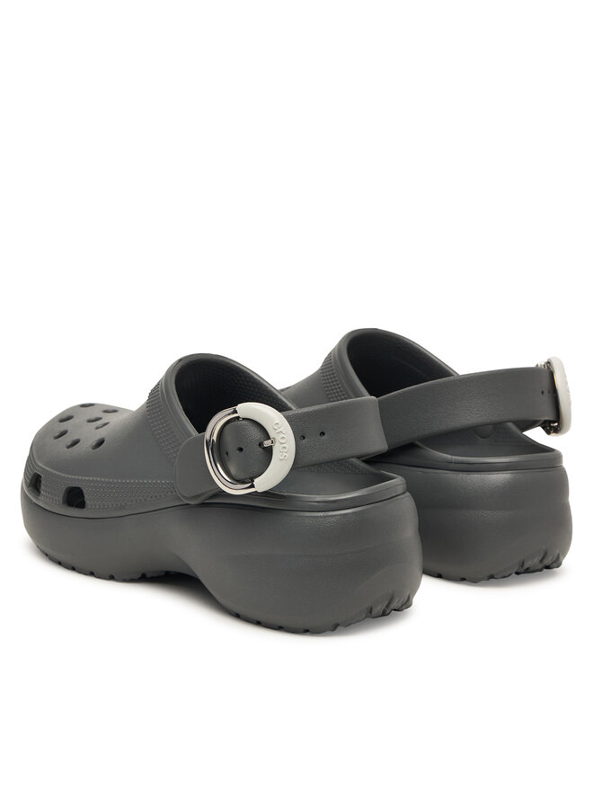 Crocs Pantoletten Crocs Classic Platform Buckle Clog 213230 Grau