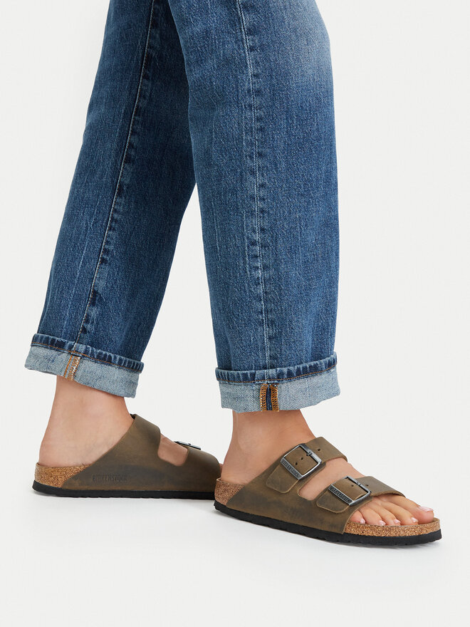 Birkenstock Pantoletten Birkenstock Arizona Sfb 1019377 Khakifarben