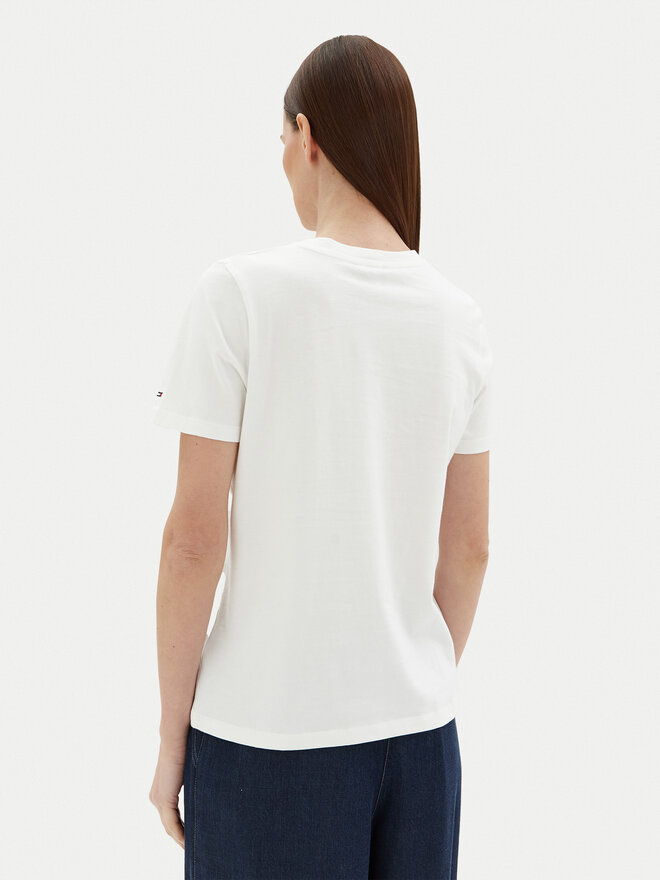 Tommy Hilfiger Tommy Hilfiger Camiseta WW0WW45428 Blanco Regular Fit
