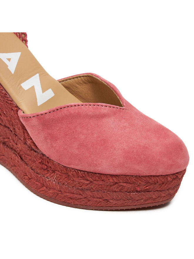 Manebi Еспадрили Manebi Hamptons Heart-Shaped Wedge Espadrilles W 2.1 WH Розов