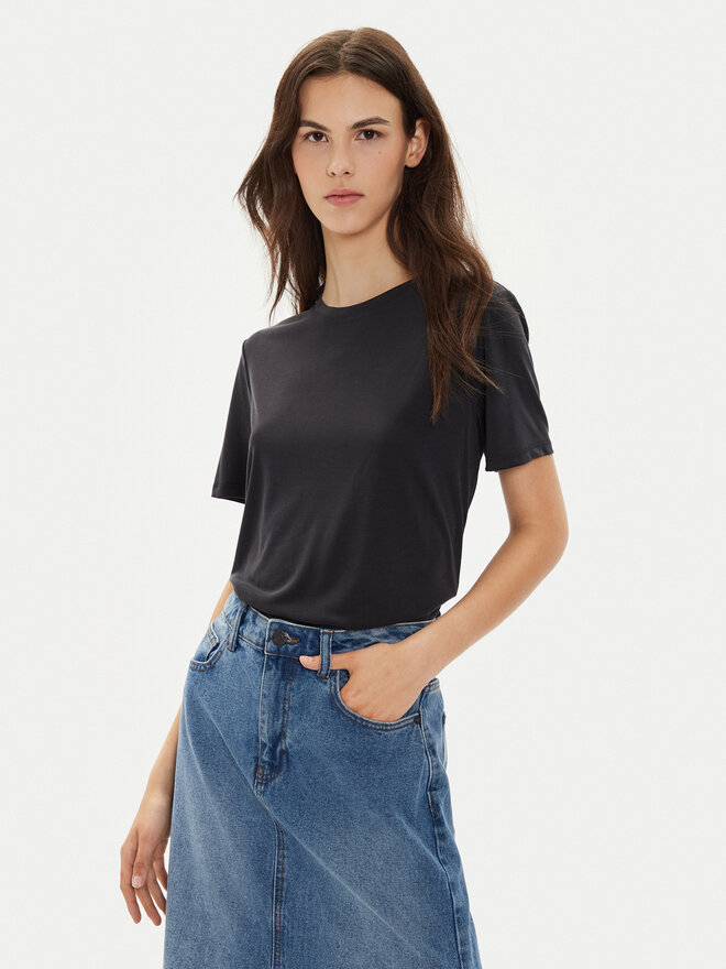 Pieces Pieces Póló Anora 17148789 Fekete Regular Fit