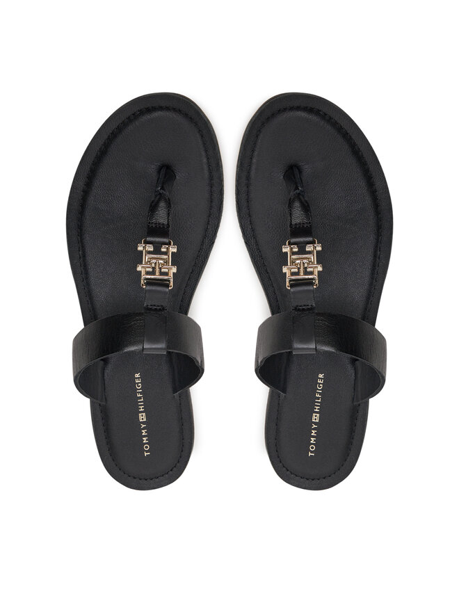 Tommy Hilfiger Zehentrenner Tommy Hilfiger Th Elevated Sandal FW0FW07174 Schwarz