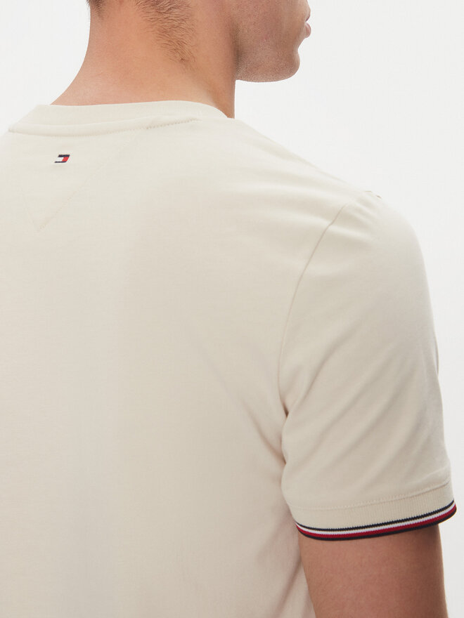 Tommy Hilfiger Tommy Hilfiger Majica Logo MW0MW32584 Bež Regular Fit