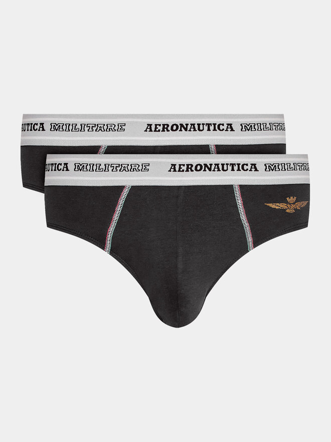 Aeronautica Militare Aeronautica Militare 2er-Set Slips AM1USL002 Schwarz