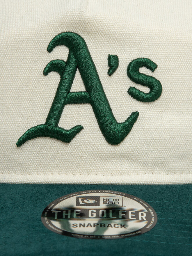 New Era Czapka z daszkiem New Era Script Oakland Athletics Golfer 60595252 Biały
